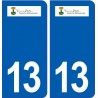 13 Le Puy-Sainte-Réparade logo ville autocollant plaque sticker