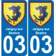 03 Jaligny-sur-Besbre adesivo piastra di registrazione city