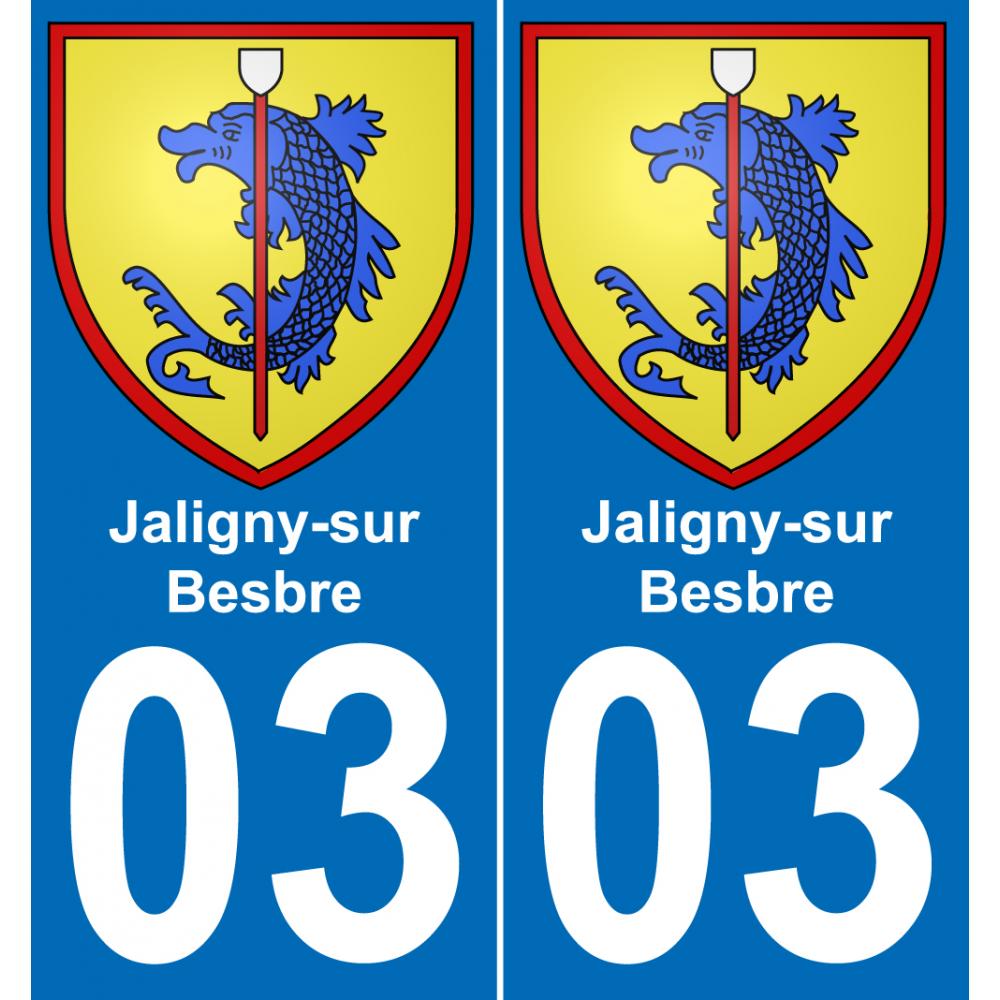 03 Jaligny-sur-Besbre placa etiqueta de registro de la ciudad