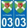 03 La Chapelle placa etiqueta de registro de la ciudad