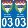 03 La Ferté-Hauterive adesivo piastra di registrazione city