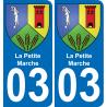 03 La Petite-Marche autocollant sticker plaque immatriculation auto ville