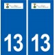 13 Le Puy-Sainte-Réparade logo ville autocollant plaque sticker