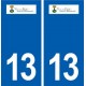 13 The Puy-Sainte-Réparade logo city sticker, plate sticker