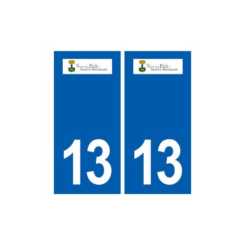 13 Le Puy-Sainte-Réparade logo ville autocollant plaque sticker