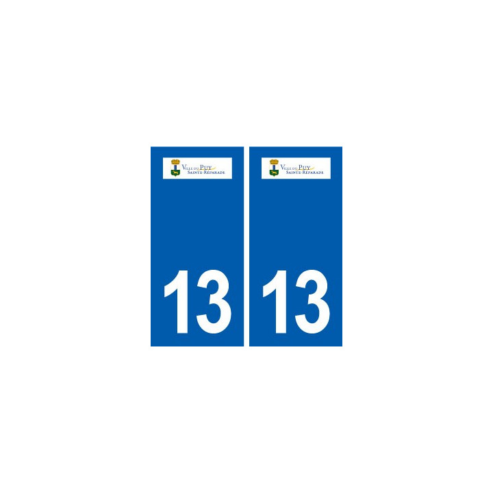 13 Le Puy-Sainte-Réparade logo ville autocollant plaque sticker