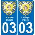 03 Le Mayet-d'École sticker plate registration city