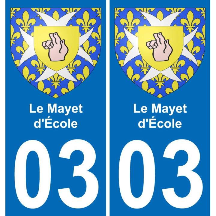 03 Le Mayet-d'École-aufkleber plakette ez stadt