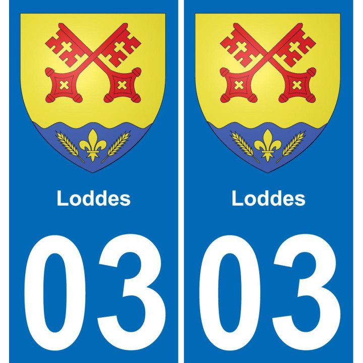 03 Loddes placa etiqueta de registro de la ciudad