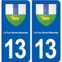 13 Le Puy-Sainte-Réparade blason ville autocollant plaque sticker