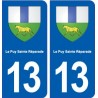 13 Le Puy-Sainte-Réparade blason ville autocollant plaque sticker
