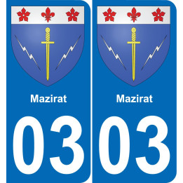 03 Mazirat placa etiqueta de registro de la ciudad