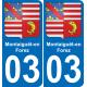 64 Pau autocollant sticker plaque immatriculation auto ville