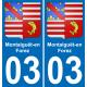 64 Pau autocollant sticker plaque immatriculation auto ville