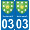 03 Montmarault-aufkleber plakette ez stadt