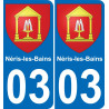 03 Néris-les-Bains adesivo piastra di registrazione city