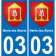 03 Néris-les-Bains autocollant sticker plaque immatriculation auto ville