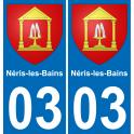 03 Néris-les-Bains-aufkleber plakette ez stadt
