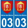 03 Néris-les-Bains-aufkleber plakette ez stadt
