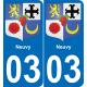 64 Pau autocollant sticker plaque immatriculation auto ville