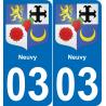 03 Neuvy-aufkleber plakette ez stadt