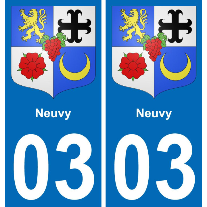 03 Neuvy sticker plate registration city