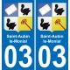 03 Saint-Aubin-le-Monial sticker plate registration city