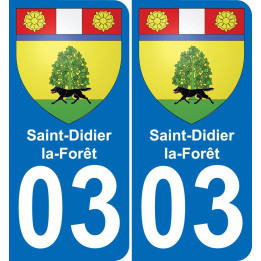03 Saint-Didier-la-Forêt placa etiqueta de registro de la ciudad