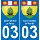 03 Saint-Didier-la-Forêt autocollant sticker plaque immatriculation auto ville