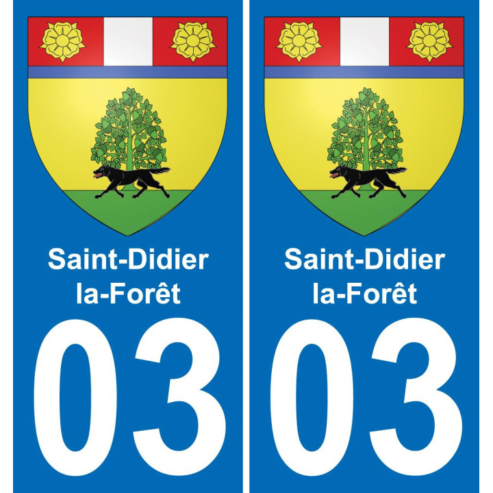 03 Saint-Didier-la-Forêt autocollant sticker plaque immatriculation auto ville