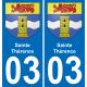64 Pau autocollant sticker plaque immatriculation auto ville