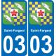 03 Saint-Fargeol adesivo piastra di registrazione city