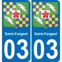 03 Saint-Fargeol sticker plate registration city