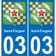 03 Saint-Fargeol adesivo piastra di registrazione city