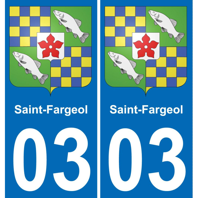 03 Saint-Fargeol placa etiqueta de registro de la ciudad