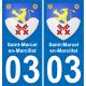 03 Saint-Marcel-en-Marcillat sticker plate registration city
