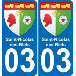 03 Saint-Nicolas-des-Biefs sticker plate registration city