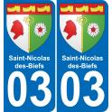 03 Saint-Nicolas-des-Biefs sticker plate registration city