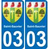 03 Saint-Sauvier sticker plate registration city