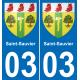 64 Pau autocollant sticker plaque immatriculation auto ville