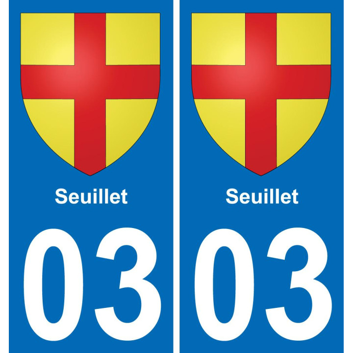 03 Seuillet placa etiqueta de registro de la ciudad