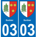 64 Pau autocollant sticker plaque immatriculation auto ville
