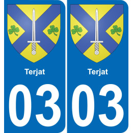 03 Terjat placa etiqueta de registro de la ciudad