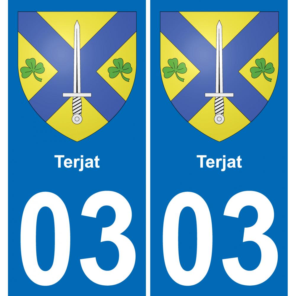 03 Terjat placa etiqueta de registro de la ciudad