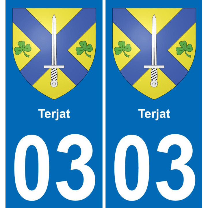 03 Terjat placa etiqueta de registro de la ciudad