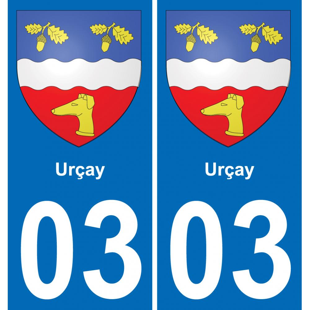 64 Pau autocollant sticker plaque immatriculation auto ville
