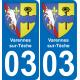 64 Pau autocollant sticker plaque immatriculation auto ville