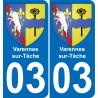 03 Varennes-sur-Tèche-aufkleber plakette ez stadt