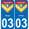 03 Venas sticker plate registration city