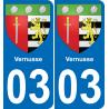 64 Pau autocollant sticker plaque immatriculation auto ville